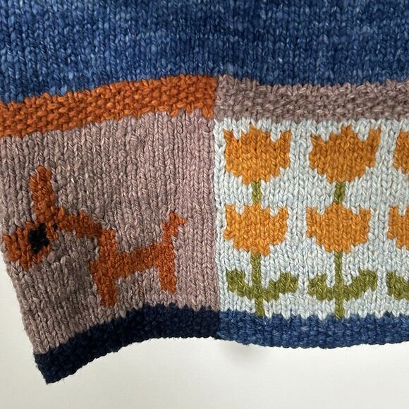 Amano Wool Sweater Vintage Church Wedding Farm Garden Pockets Size OS Chapel - Picture 11 of 11